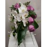 Ramo de novia de phalaenopsis y rosas