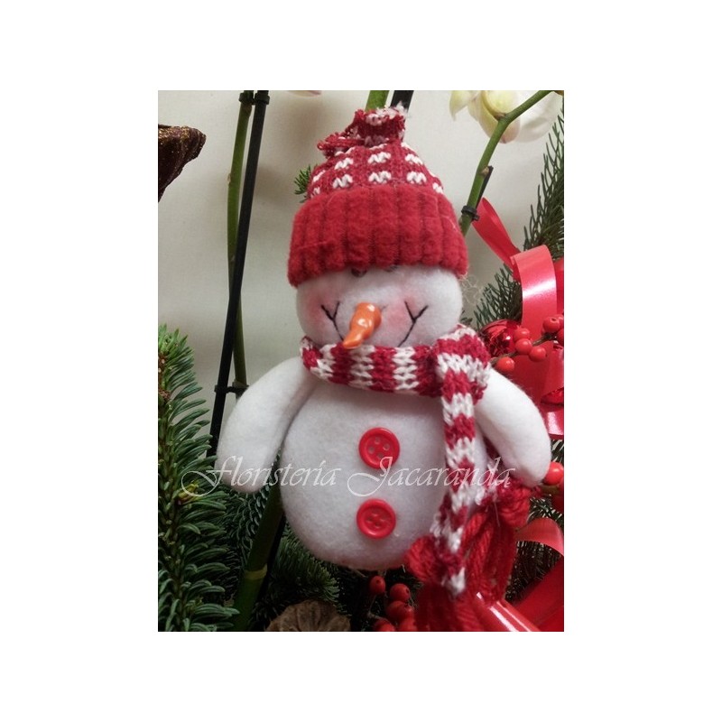 Centro navideño con orquídea