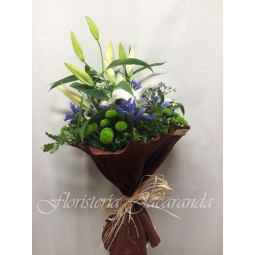 Ramo en blanco, verde y azul