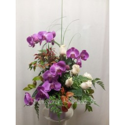 Centro de orquídeas y rosas (S.Valentín)