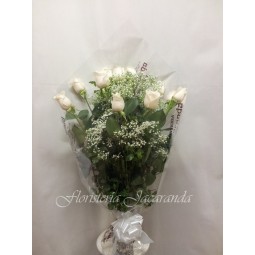 Ramo de 12 rosas blancas (S.Valentín)